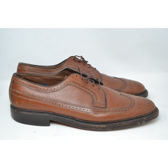 Allen Edmonds MacNeil 9157‎ Brown Shell Leather Wingtip Derby Shoes Size 11.5 B